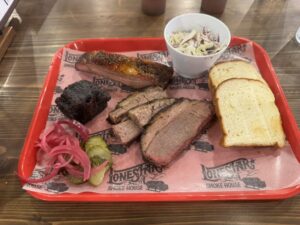 Lonestar Smoke House BBQ Lunch Plate